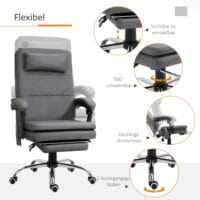Bürostuhl Massage Bürostuhl mit Fussstütze Kopfstütze