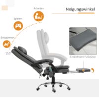 Bürostuhl Massage Bürostuhl mit Fussstütze Kopfstütze