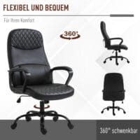 Bürostuhl Massage ergonomisch Schwarz 60 x 70 x 109-119 cm