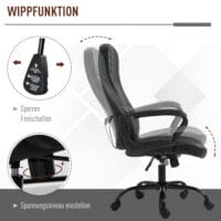 Bürostuhl Massage ergonomisch Schwarz 60 x 70 x 109-119 cm