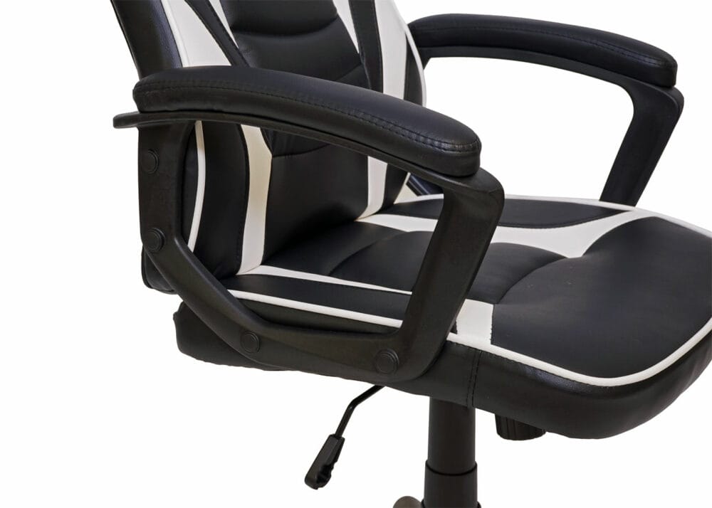 Bürostuhl  Racing Chair Gaming-Chair schwarz weiss