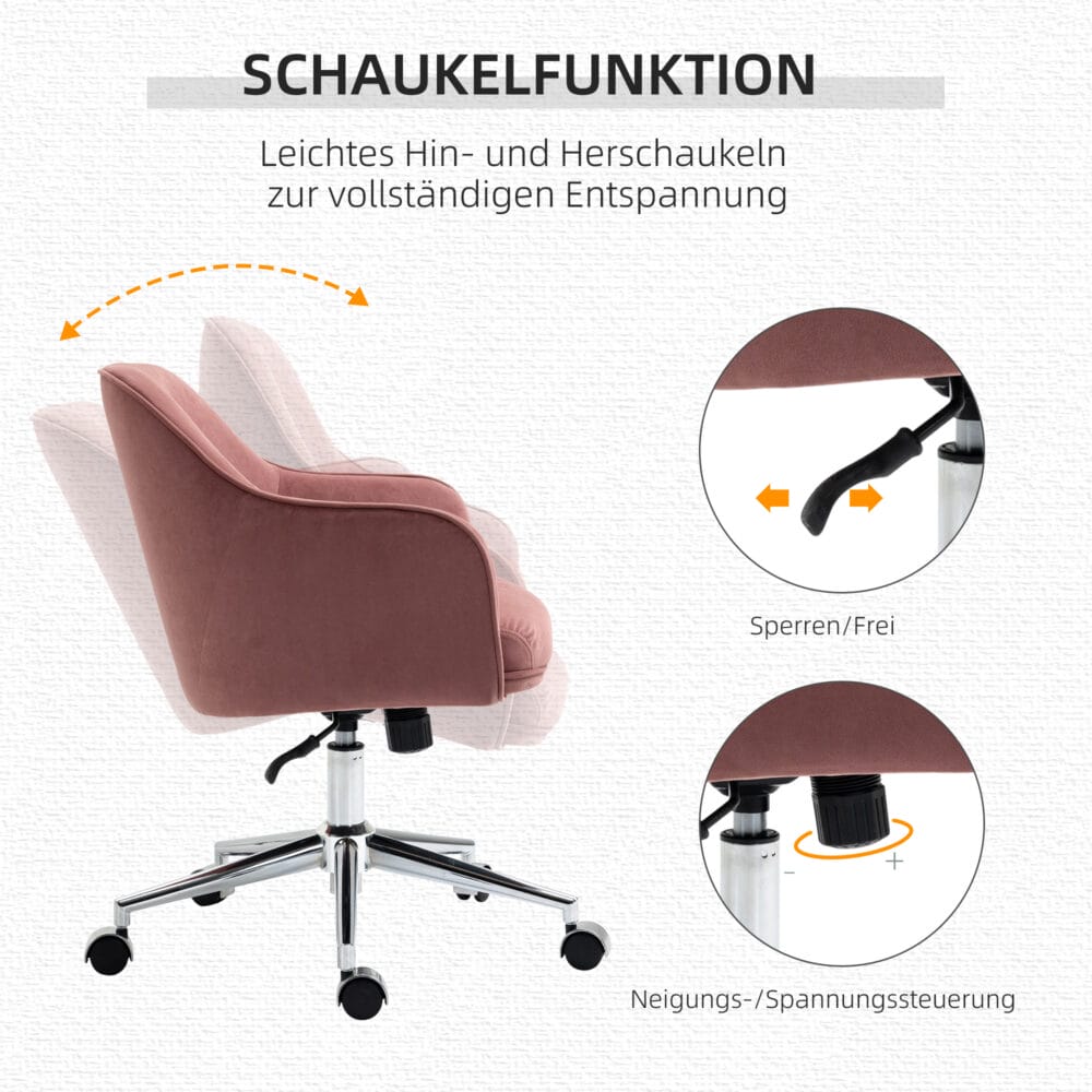 Bürostuhl Retro mit Wippenfunktion 