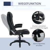 Bürostuhl Schreibtischstuhl höhenverstellbar ergonomisch Schwarz