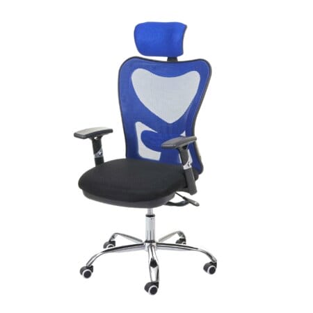 Bürostuhl Sliding-Funktion 150kg belastbar Stoff/Textil schwarz/blau