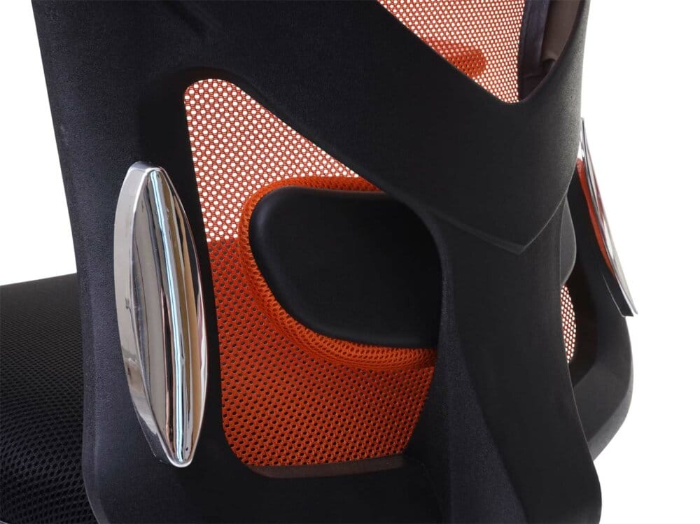 Bürostuhl Sliding-Funktion 150kg belastbar Stoff/Textil schwarz/orange