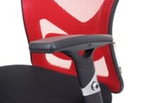 Bürostuhl Sliding-Funktion 150kg belastbar Stoff/Textil schwarz/rot
