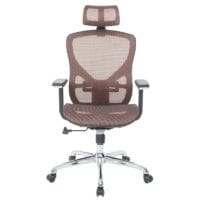 Bürostuhl Sliding-Funktion Textil mit Nackenstütze mandarin