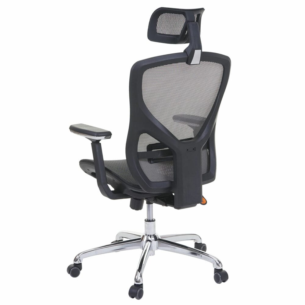 Bürostuhl Sliding-Funktion Textil mit Nackenstütze schwarz/grau