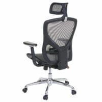 Bürostuhl Sliding-Funktion Textil mit Nackenstütze schwarz/grau