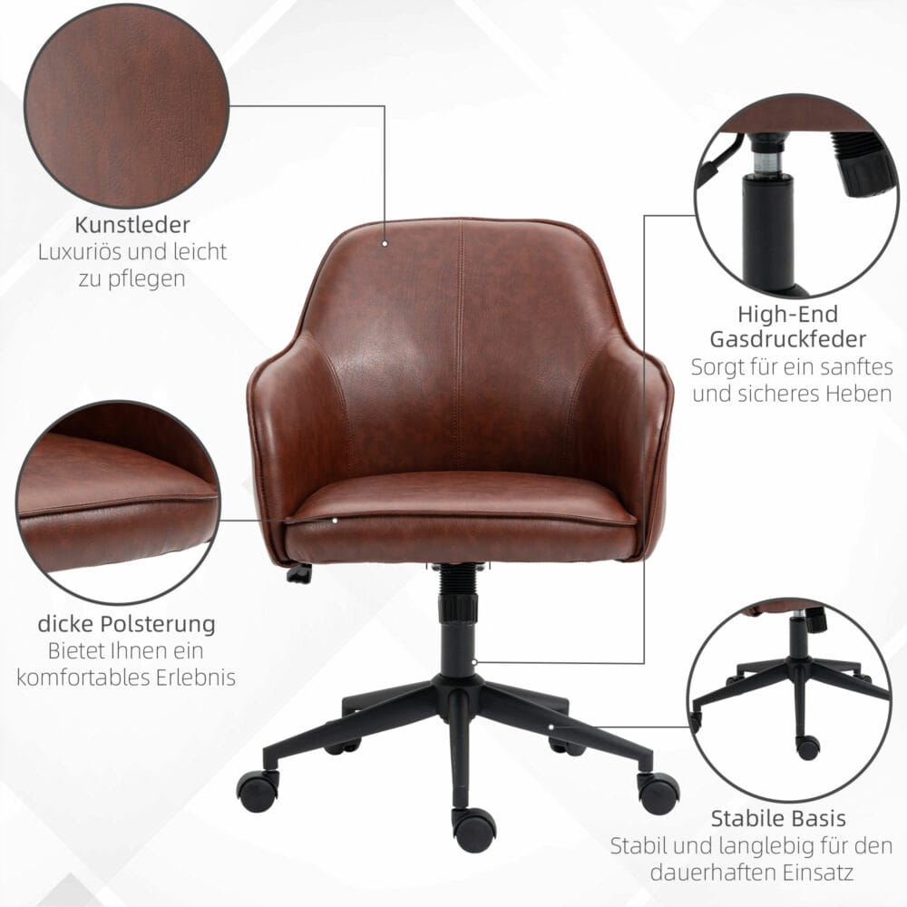 Bürostuhl Vintage Braun