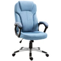 Bürostuhl Wippfunktion mit Kopfstütze ergonomisch Hellblau