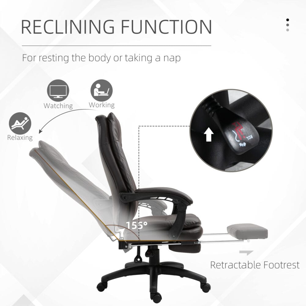 Bürostuhl ergonomisch Bürostuhl mit Fussstütze