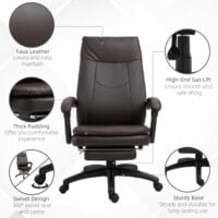 Bürostuhl ergonomisch Bürostuhl mit Fussstütze