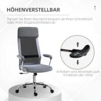 Bürostuhl ergonomisch mit Kopfstütze