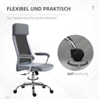 Bürostuhl ergonomisch mit Kopfstütze