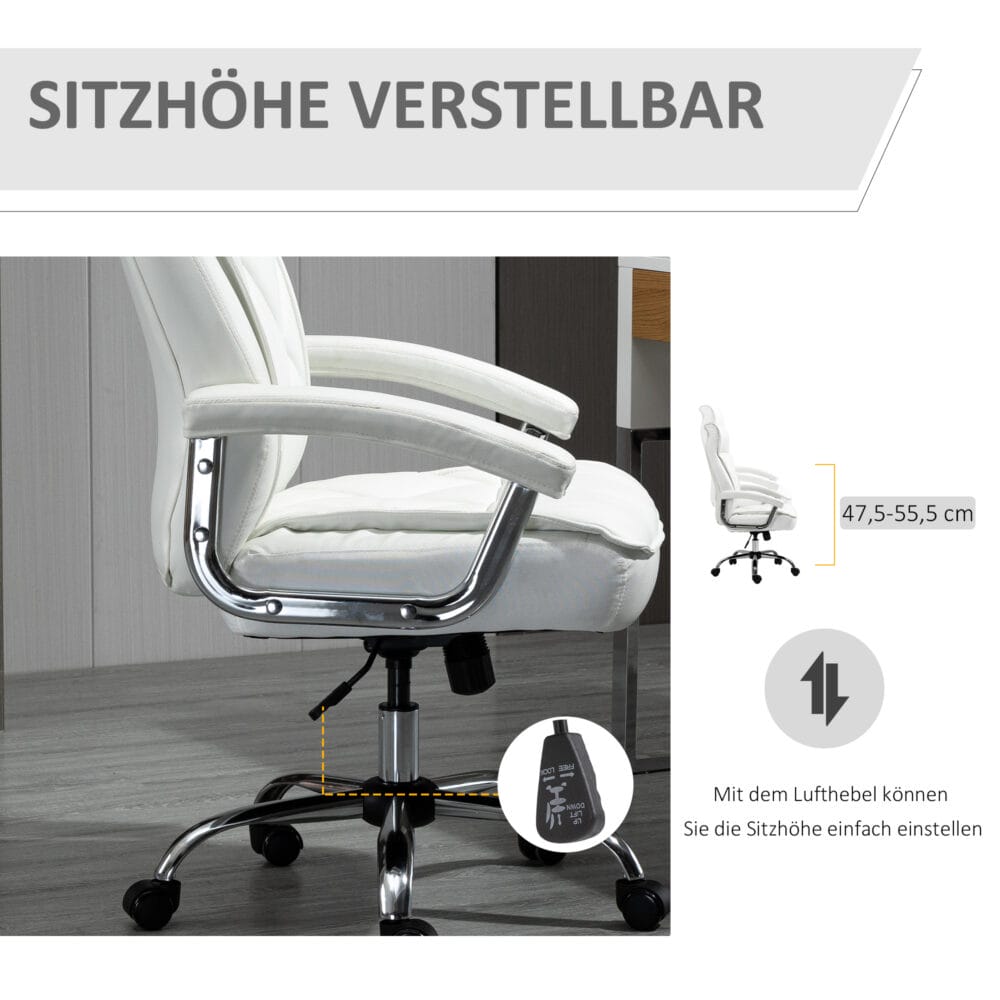 Bürostuhl  ergonomisch mit Wippenfunktion Rautenmuster