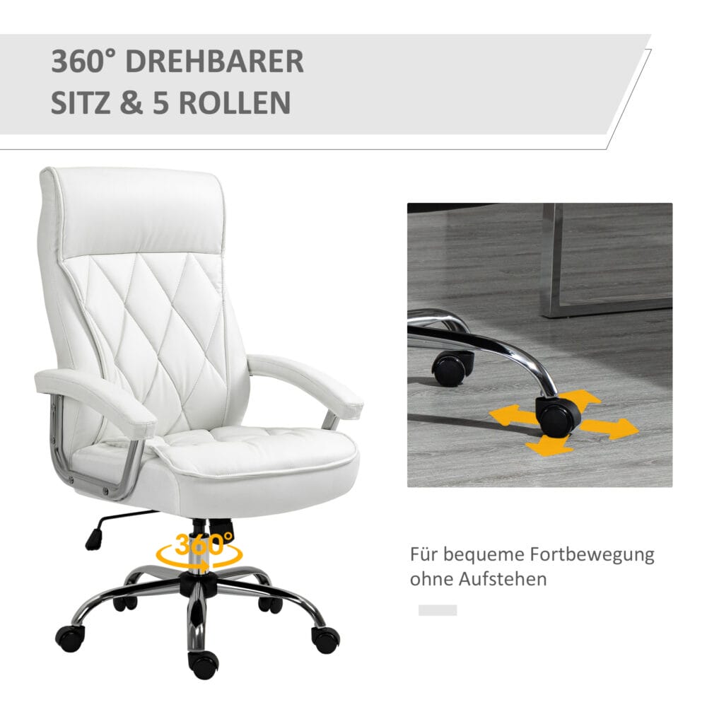 Bürostuhl  ergonomisch mit Wippenfunktion Rautenmuster