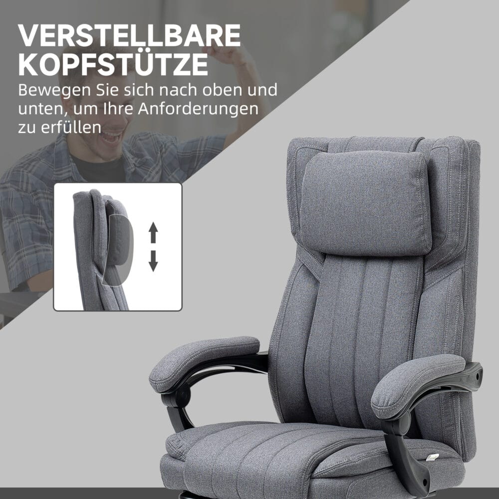 Bürostuhl mit 5 Massagemodi Ergonomischer Schreibtischstuhl