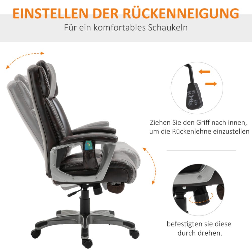 Bürostuhl mit 6 Massagepunkte ergonomisch