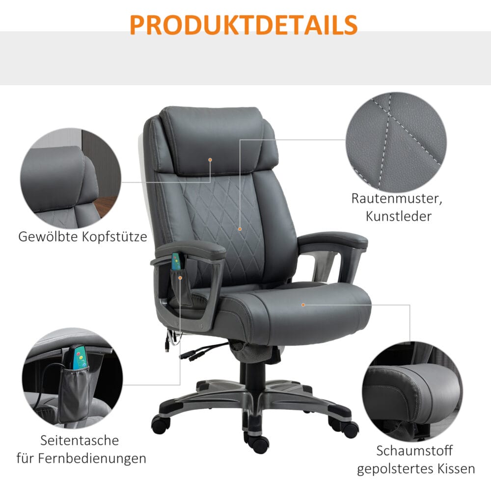 Bürostuhl mit 6 Massagepunkte ergonomisch