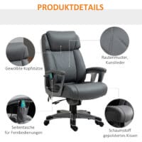 Bürostuhl mit 6 Massagepunkte ergonomisch