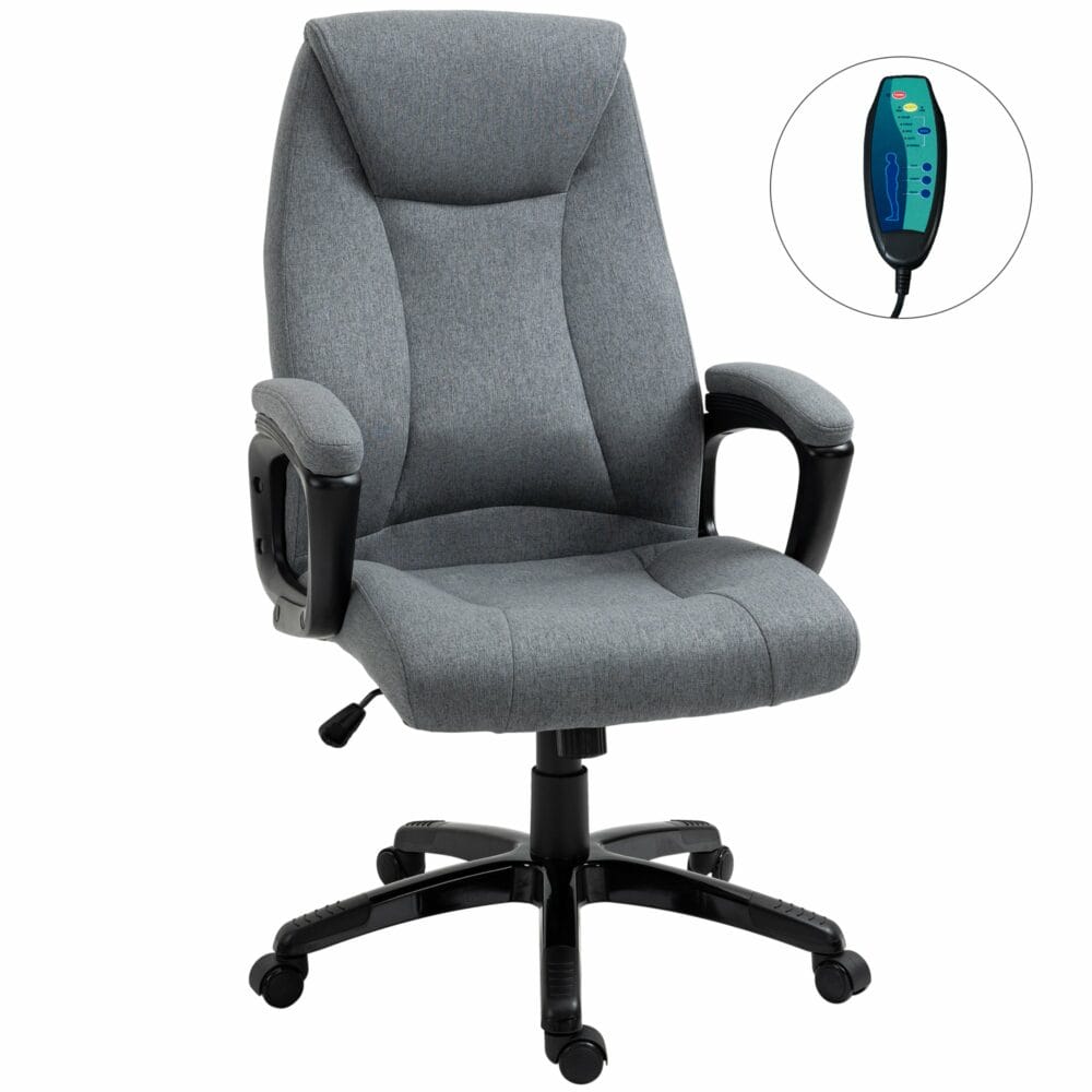 Bürostuhl mit Massagefunktion ergonomisch Grau
