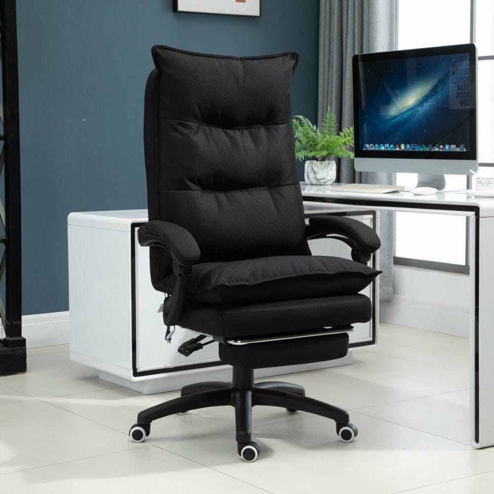 Bürostuhl mit Massagefunktion ergonomisch Schwarz