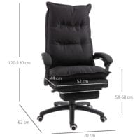 Bürostuhl mit Massagefunktion ergonomisch Schwarz