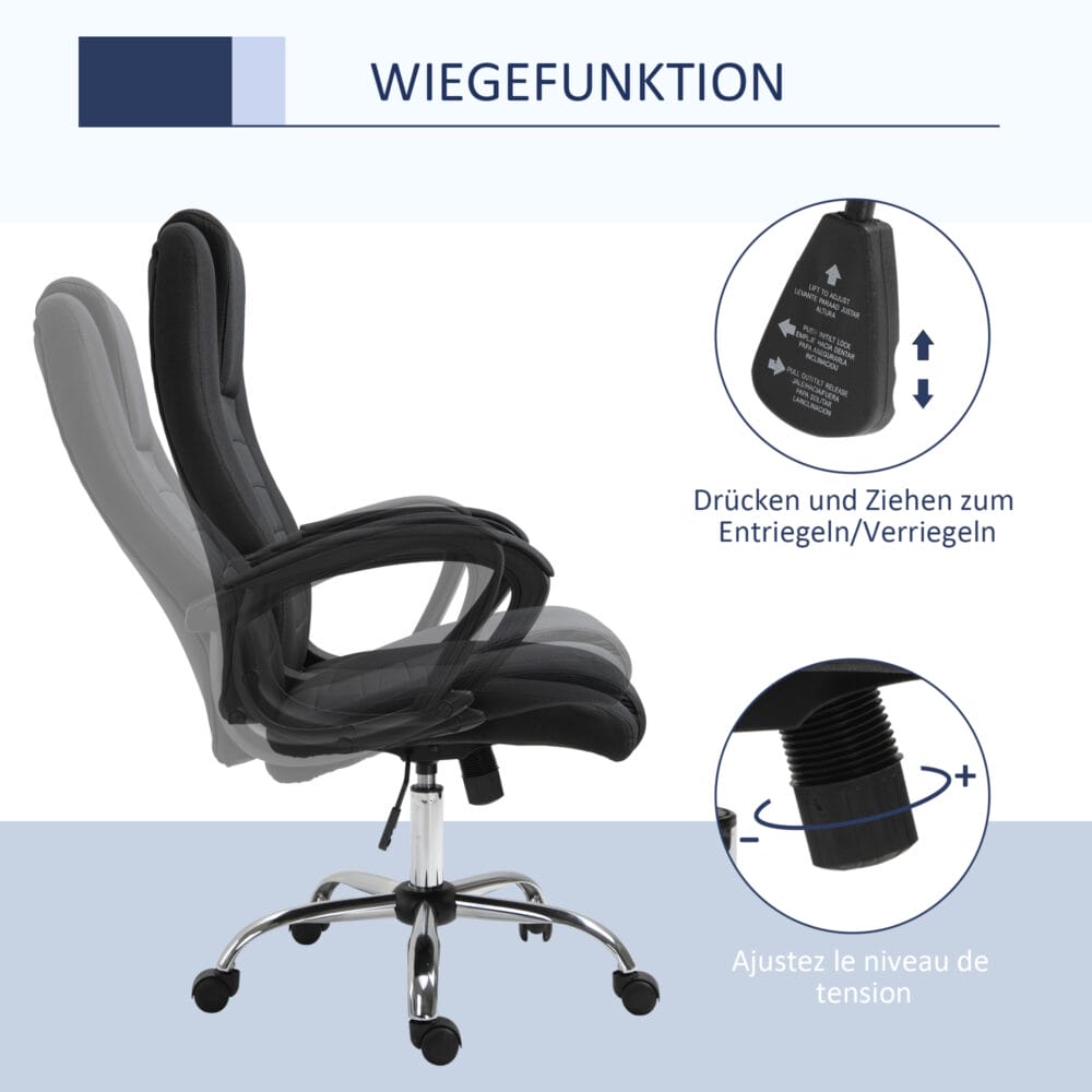 Bürostuhl mit Wippenfuntion schwarz