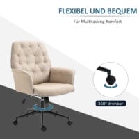 Bürostuhl mit Wippfunktion Home-Office-Stuhl ergonomisch