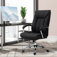 Bürostuhl mit Wippfunktion ergonomisch Schwarz