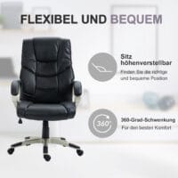 Bürostuhl mit Wippfunktion ergonomisch hohe Rückenlehne