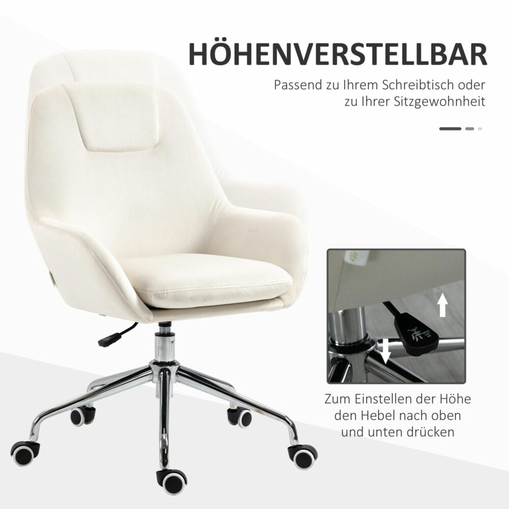 Bürostuhl modern Creme