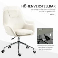 Bürostuhl modern Creme