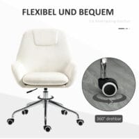 Bürostuhl modern Creme