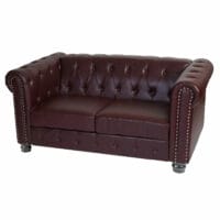 Chesterfield Lounge 2er Sofa Couch ~ runde Füsse