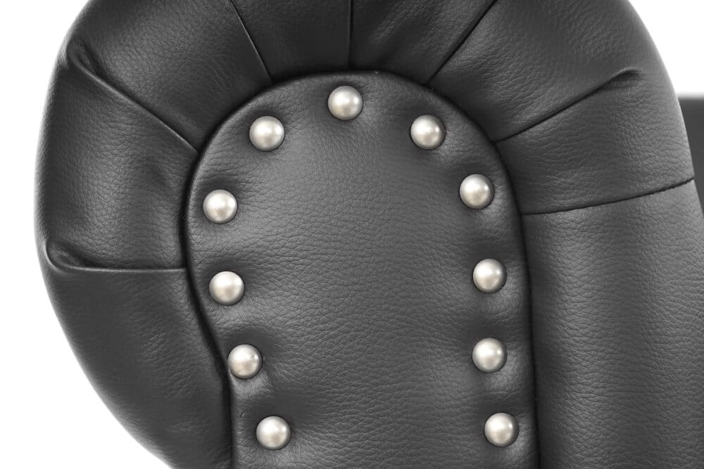 Chesterfield Lounge Sessel eckige Füsse schwarz