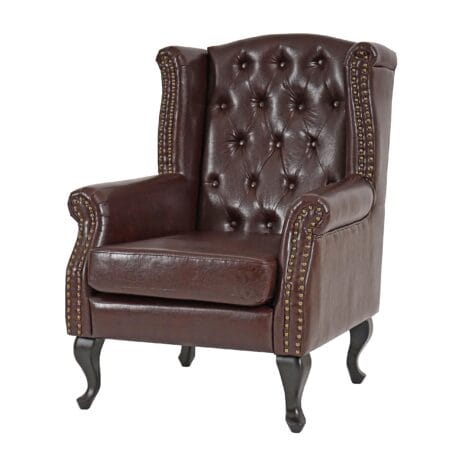 Chesterfield Sessel Ohrensessel ~ antik-braun