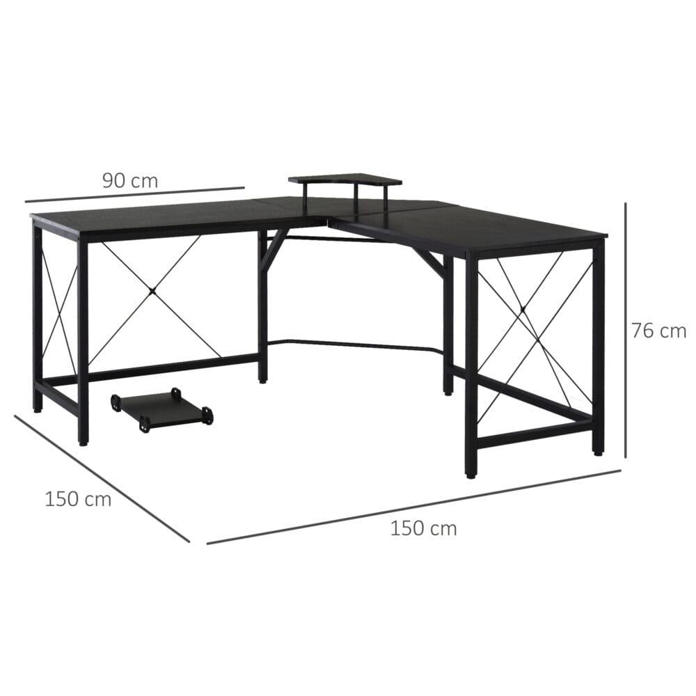 Computertisch L-förmiger Eckschreibtisch Schreibtisch 150x150x76cm