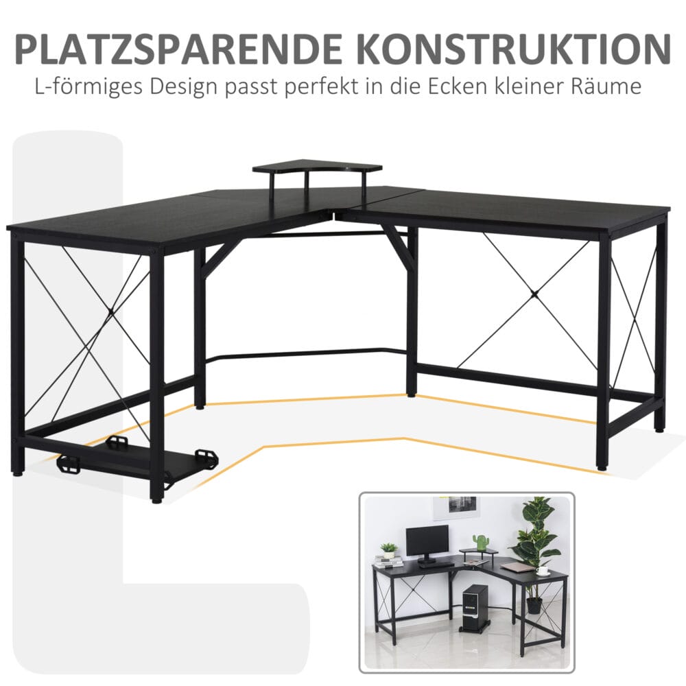 Computertisch L-förmiger Eckschreibtisch Schreibtisch 150x150x76cm