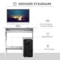Computertisch Schreibtisch PC-Tisch Schwarz 80x45x75cm