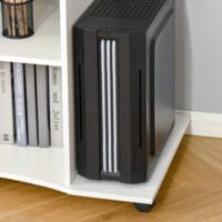 Computertisch mit Rollen Regal mobiler Schreibtisch 80x50x75cm