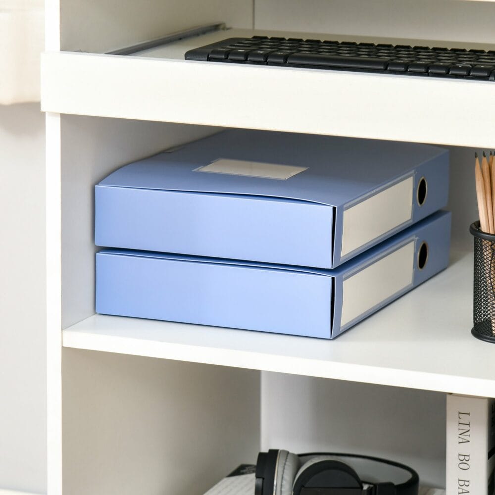 Computertisch mit Rollen Regal mobiler Schreibtisch 80x50x75cm