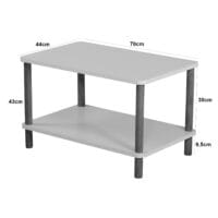 Couchtisch Jelling Rechteckig 43x70x44cm Weiss