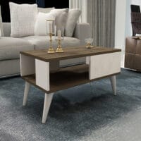 Couchtisch Ludvika 40x90x45cm Walnussoptik/Weiss