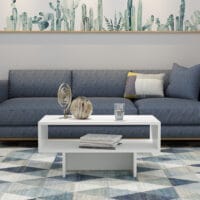 Couchtisch Mjölby 36.4x80x45cm Weiss