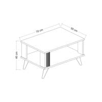 Couchtisch Århus mit Ablage 40x70x50cm Eiche