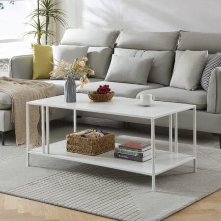 Couchtisch Kumlinge 110x55x47cm Weiss