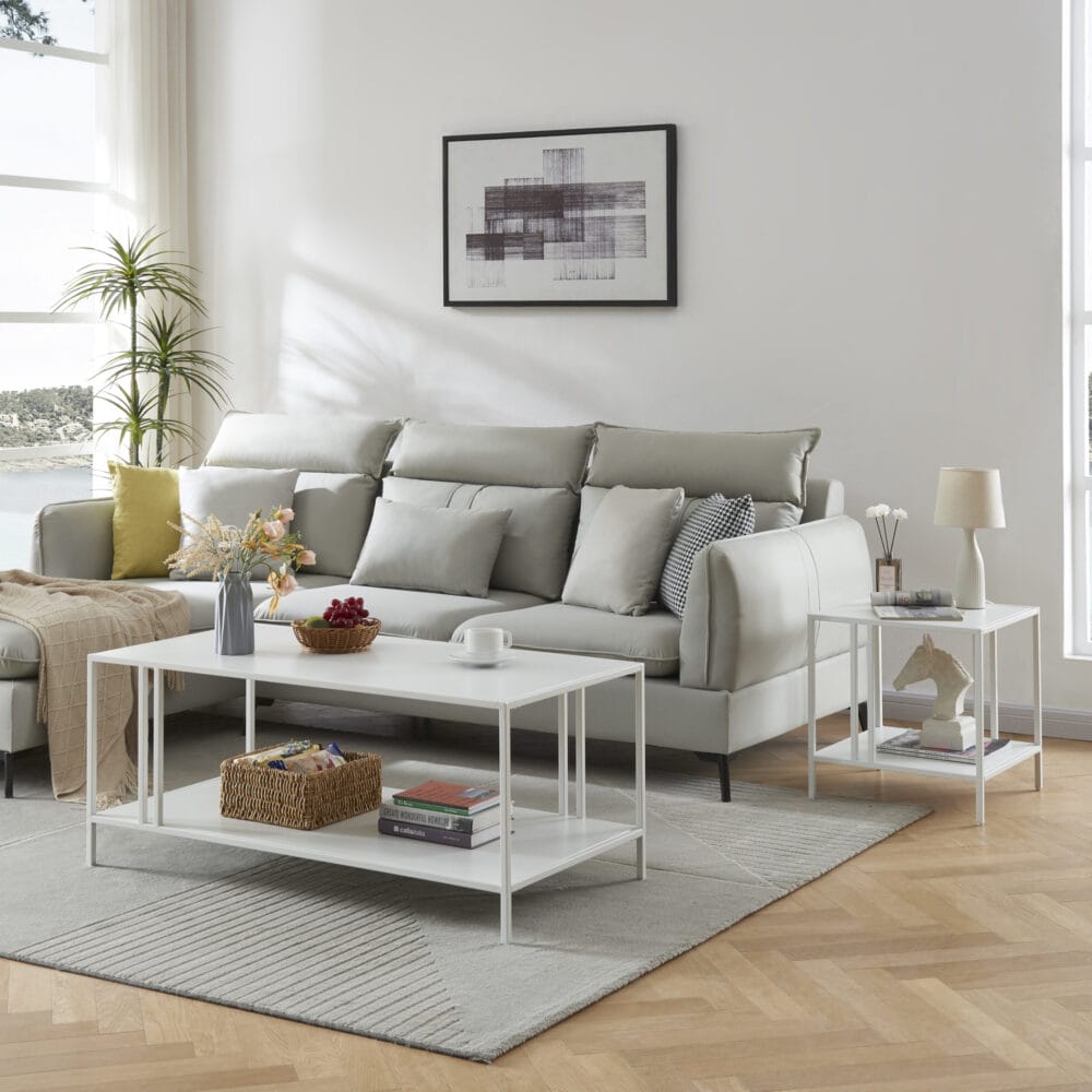 Couchtisch Kumlinge 110x55x47cm Weiss