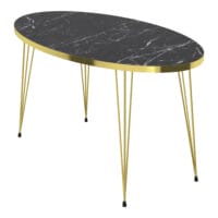 Couchtisch Skævinge 43x90x50cm Marmorschwarz Gold